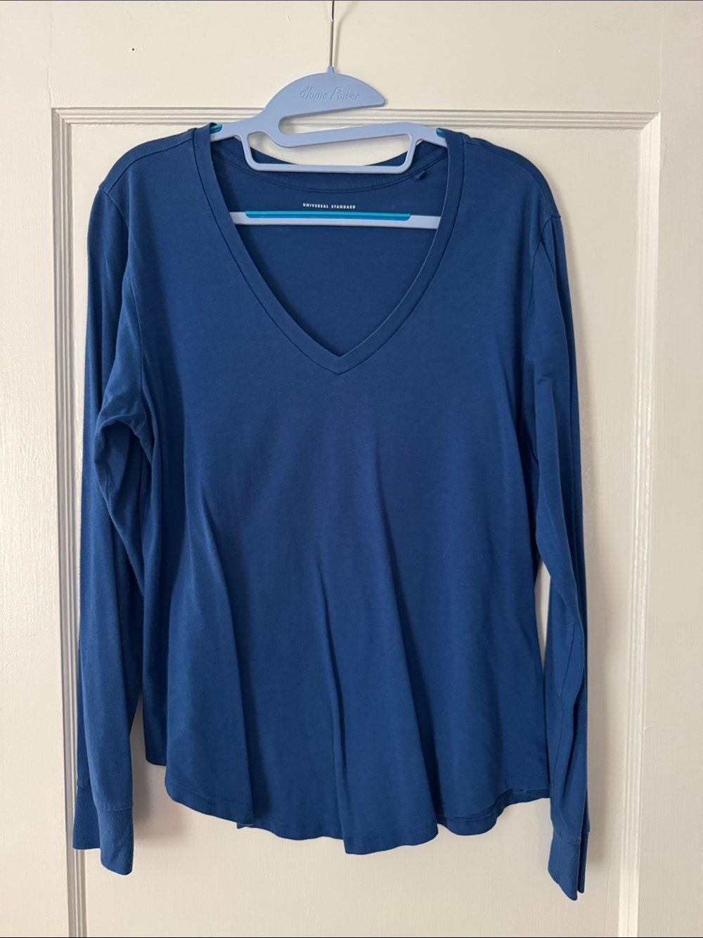 Universal Standard Deep Blue V-Neck Long Sleeve Top